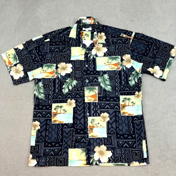 Pierre Cardin Other - Vintage Pierre Cardin Mens Size Medium Hawaiian Camp Collar 100% Cotton Tropical